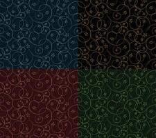Set seamless backgrounds with floral patterns. vector