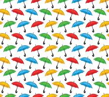Seamless background with colored stylized umbrellas. vector