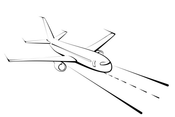 Sketch of the big passenger plane.