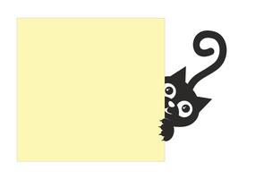 Frame with a domestic cat. vector