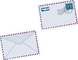 Two envelopes with a stamp on them vector