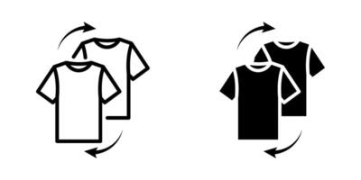 Change clothes Icon set. Symbol isolated white background. illustration. color editable. vector