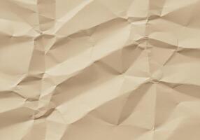 Textured Beige Crumpled Paper Background with Subtle Shadows for Graphic Design photo