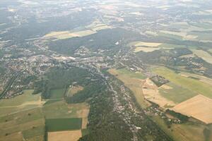 View from a plane, fields photo