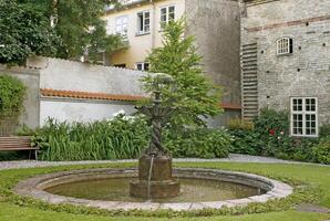 Courtyard with a fountain photo