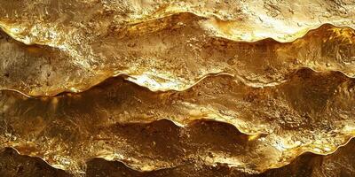 Golden texture background with waves and waves photo
