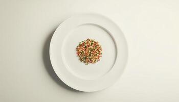 microgreen seed for planting on plate healthy salad food photo