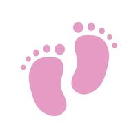 Footprint icon in filled and stroke vector