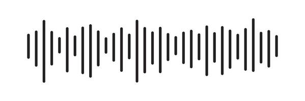 Sound wave icon simple isolated on white background vector