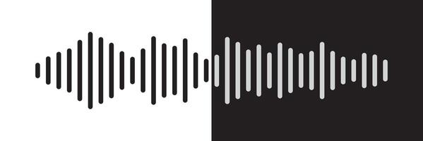 radio Wave icon. Monochrome simple sound wave on transparent background. sound wave icon. vector