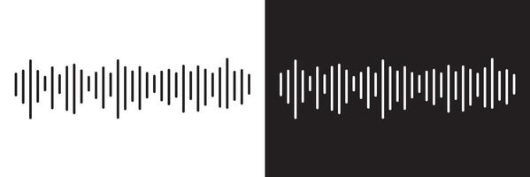Parallel lines creating a modern sound wave graphic design element on black and white background vector