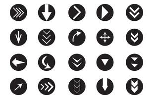 Swipe icons set. Up arrow button symbols. Scrolling, slide icon collection. vector