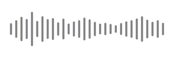 White audio waveform spectrum illustration. Sound wave audio spectrum. Music equalizer, audio waves or sound frequency in lines. vector