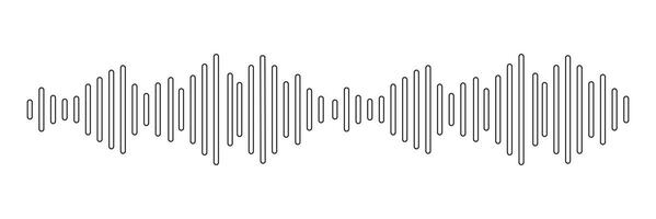 Outline Parallel lines creating a modern sound wave graphic design element vector