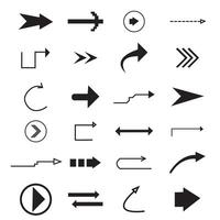 Set of arrows, arrows different. Arrow icon. vector