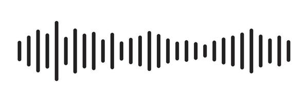 sound icon set. digital recorder voice audio wave symbol. soundwave frequency icon in black and white color. vector