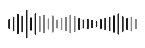 Black and gray White audio waveform spectrum illustration. Sound wave audio spectrum. Music equalizer, audio waves or sound frequency in lines. vector
