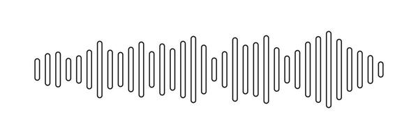 Sound wave or voice message icon. Music waveform, track radio play. Audio equalizer line. vector