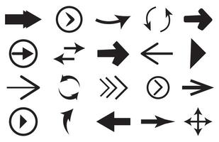 Arrow icon set. Arrow. Cursor. Collection different arrows sign. Black arrows icons vector