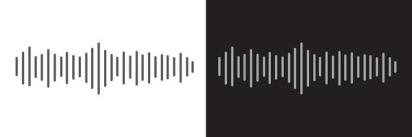 Parallel lines creating a modern sound wave graphic design element set vector