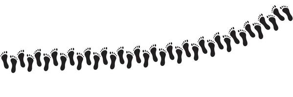 Colorful baby footprint icon set on a white background vector
