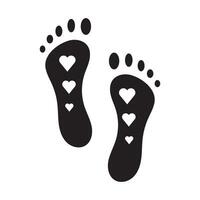 Baby boy footprints icon vector