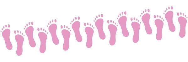 Baby boy footprints icon set vector