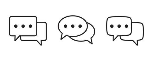 Dialogue icons set. Speech bubble icon. Chat icon. vector