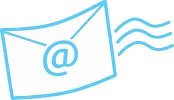 Reaching online audience with blue email marketing campaign on blue square, newsletter subscription, sending marketing message via email. Digital email marketing strategy. Work from home. Remote vector
