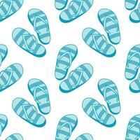 Seamless pattern with striped summer flip flops vector