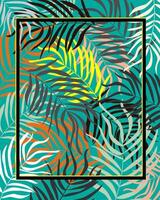 Spring and summer illustration jungle on a light background vector