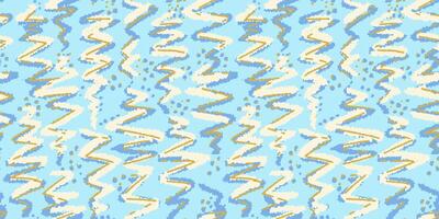 Abstract organic shapes seamless pattern. Simple blue background with hand drawn unique forms print. Contemporary texture ornament. vector