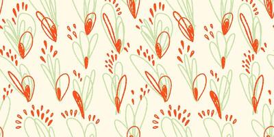 Unique abstract organic shapes seamless pattern. hand drawn creative forms elliptic print. Plain background. Contemporary minimalist ornament vector