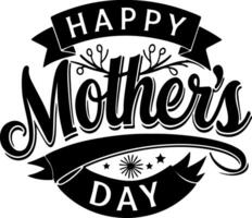 Happy Mothers Day Typography Design for Print and Web vector