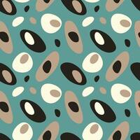 Abstract bright pattern with stones, pebbles, smooth soft forms of ovals. Harmonious palette of colors. vector