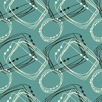 Abstract pattern, hand drawn doodle with dots, school doodles simple drawing. vector