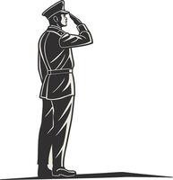 A man saluting in uniform on a white background vector