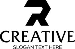 initial T R idea logo design vector