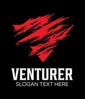 initial V idea logo design vector