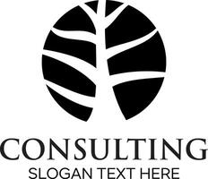 tree consulting idea logo design vector