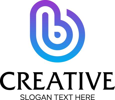 initial b line idea logo design