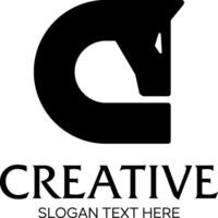 initial a horse idea logo design vector