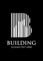 initial b building idea logo design vector