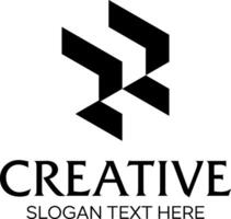 initial RR idea logo design vector