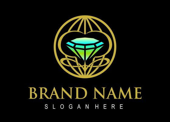 luxury diamond logo design