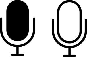 microphone icons set . Classical micro with volume open. Voice record buttons. mic symbol. Retro vocal speaker button vector