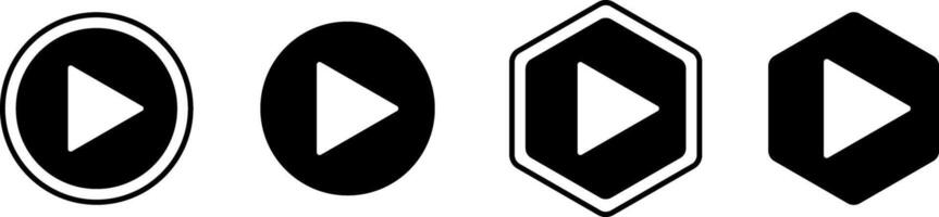 Play and pause button icon set. music start sign. Music player buttons. play button icons symbol. audio player buttons vector