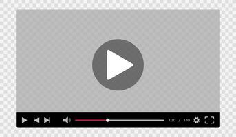 Modern player design template for web and mobile apps. social media interface. Online broadcasting vector