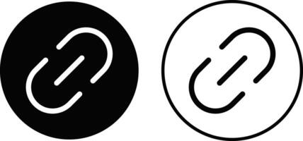 Link icon set. connection icons. Chain sign. internet url symbol connect buttons vector