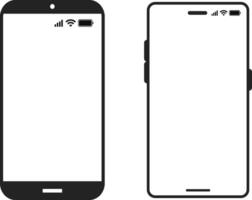 Phone ios notification bar. wifi signal icons. signal battery user interface sign vector